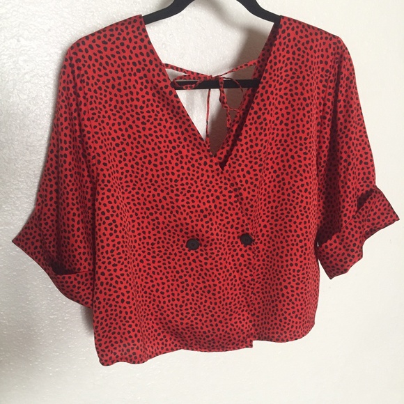 Topshop Tops - TOPSHOP Cropped Blouse